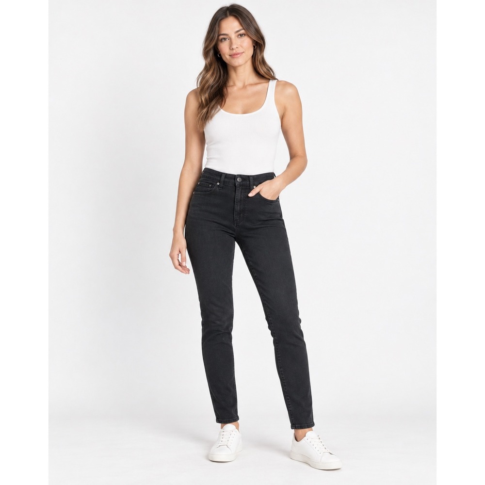 Rag & Bone Eva B Skinny Jeans Womens Size 24 Black High Rise Stretch